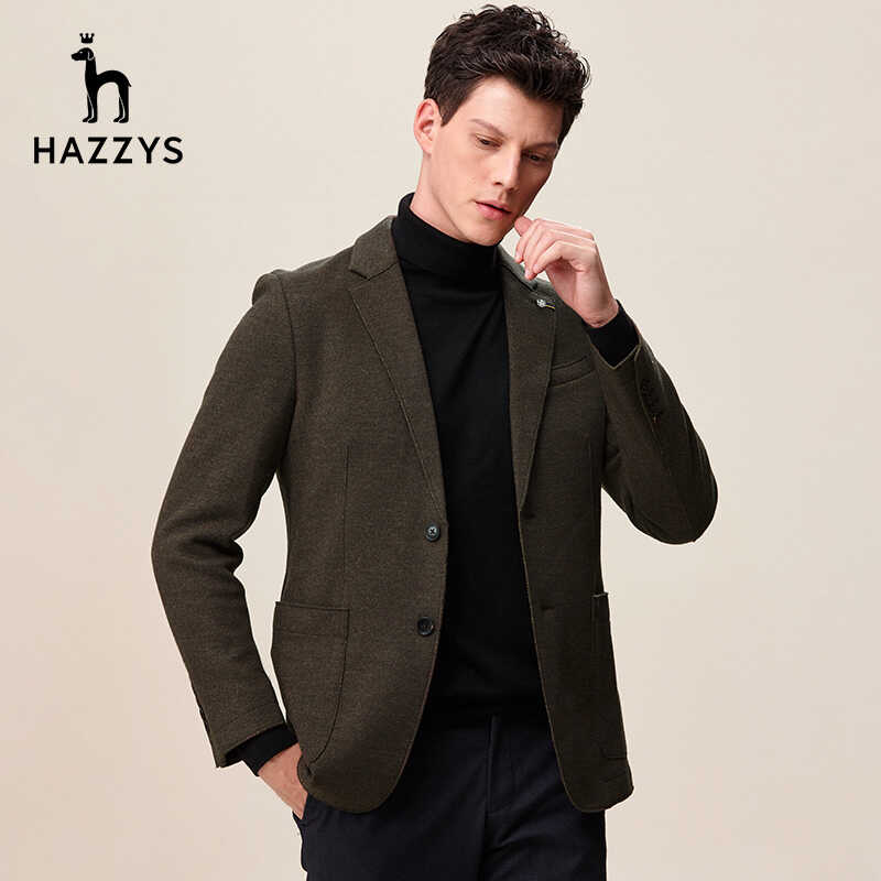 休閑西裝外套男便西上衣 Hazzys/哈吉斯