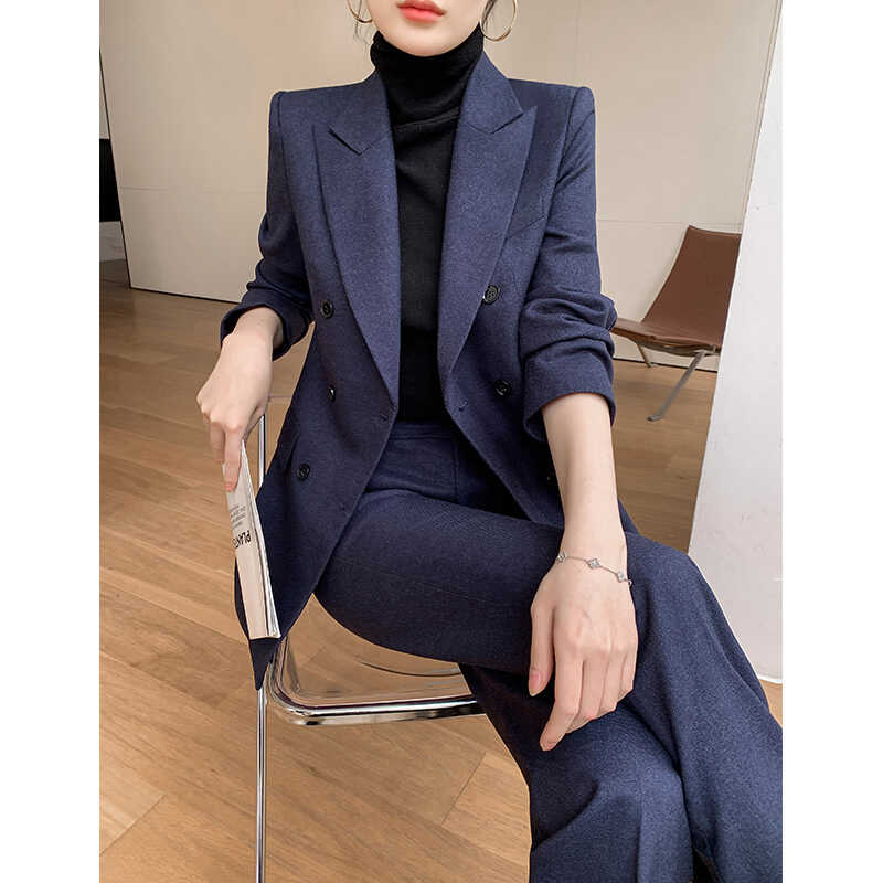 毛呢西裝套裝女高級感時尚氣質女神范職業正裝