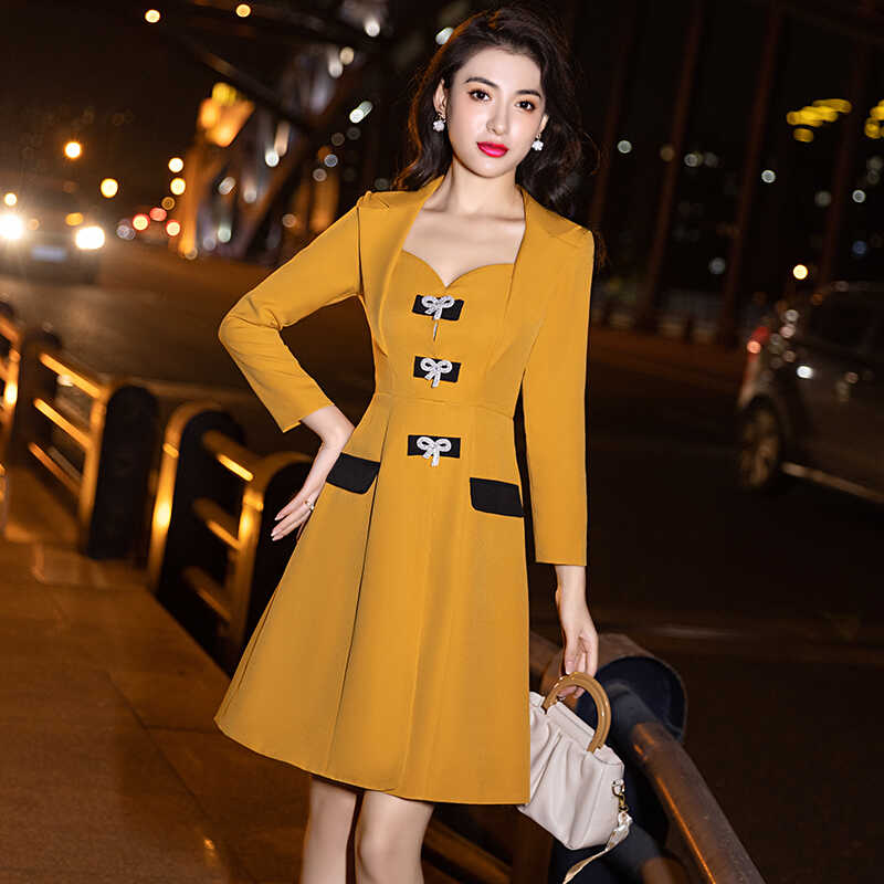 時(shí)尚高端年會(huì)洋裝名媛輕奢宴會(huì)氣質(zhì)連衣裙平時(shí)可穿 歌慕蓮