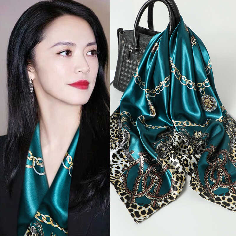 圍巾披肩頭巾豹紋結