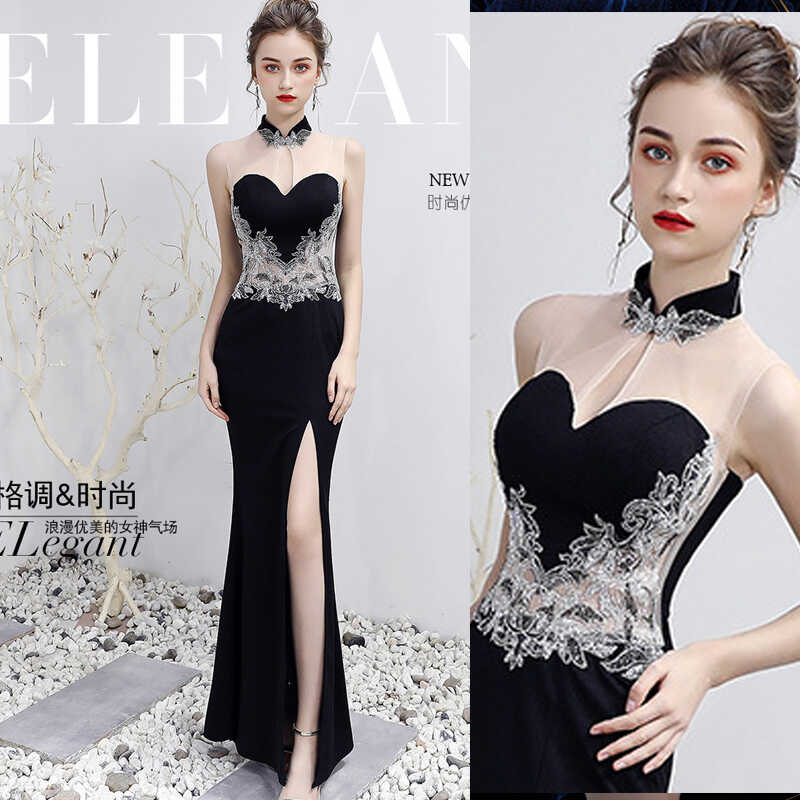 車(chē)模小晚禮服裙女名媛宴會(huì)平時(shí)可穿旗袍連衣裙中國(guó)風(fēng)氣質(zhì) 爵嘉時(shí)尚制服