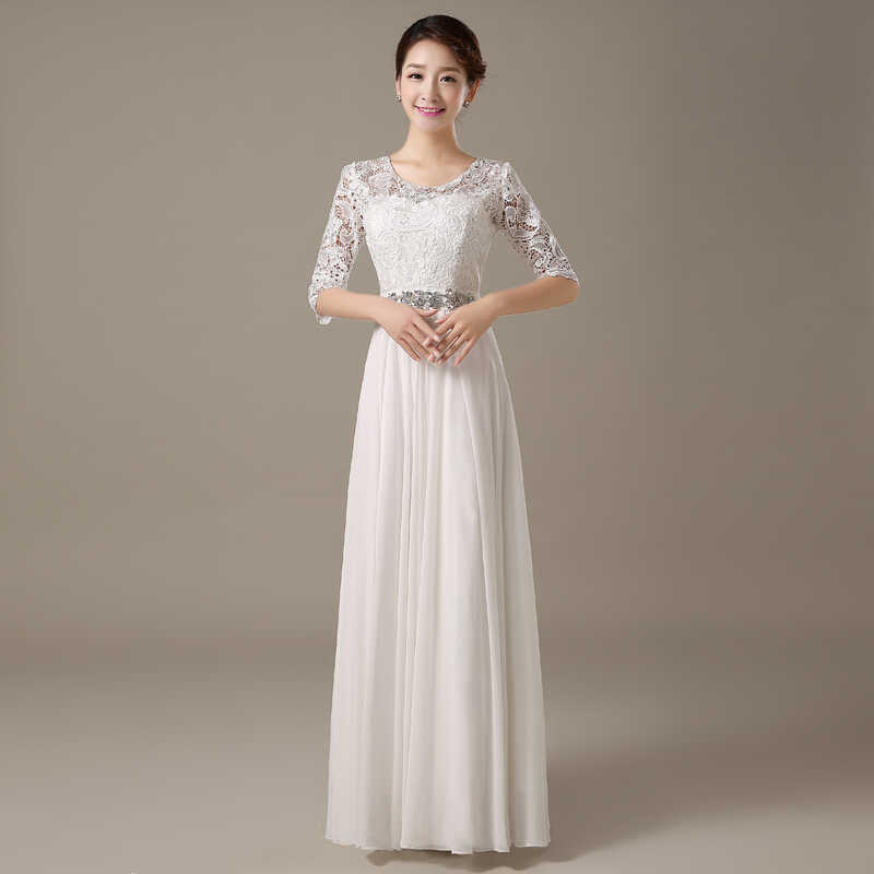 柔唇 蕾絲大合唱演出服女長裙現(xiàn)代大氣表演宴會(huì)演出晚禮服顯瘦