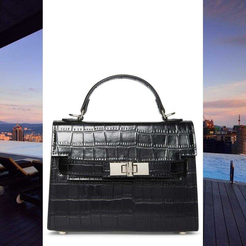 思美登Steve Madden專柜正品單肩包女款鱷魚紋真皮百搭經(jīng)典斜挎包