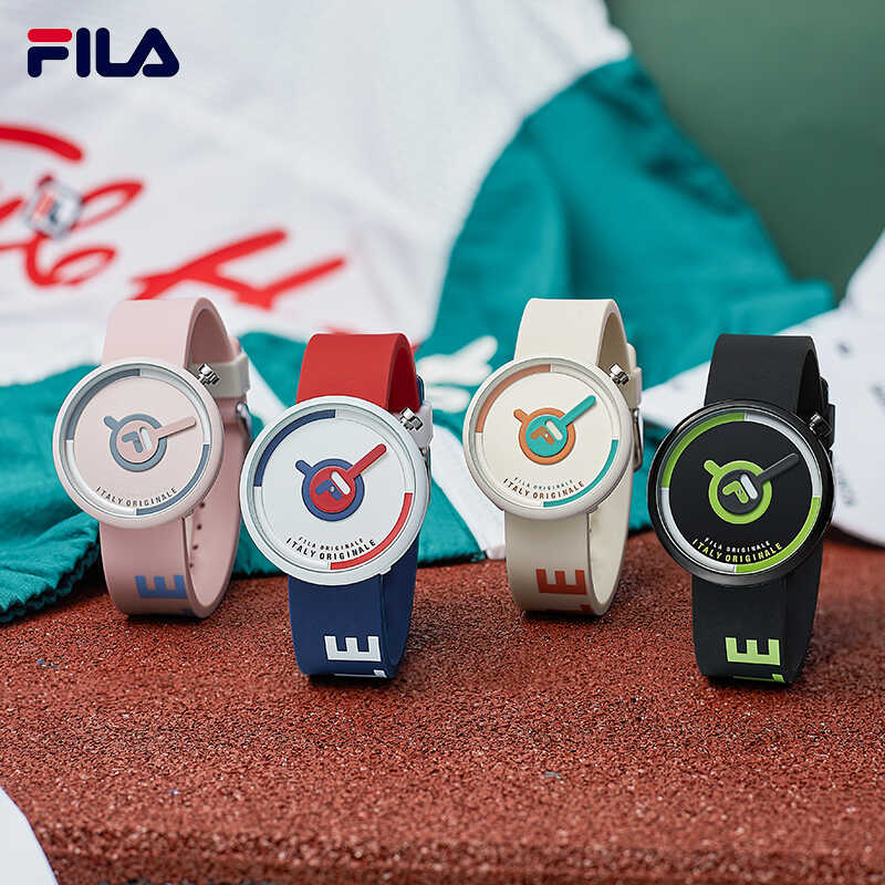 FILA斐樂男女手表情侶款潮流運動硅膠腕表6126{專屬}