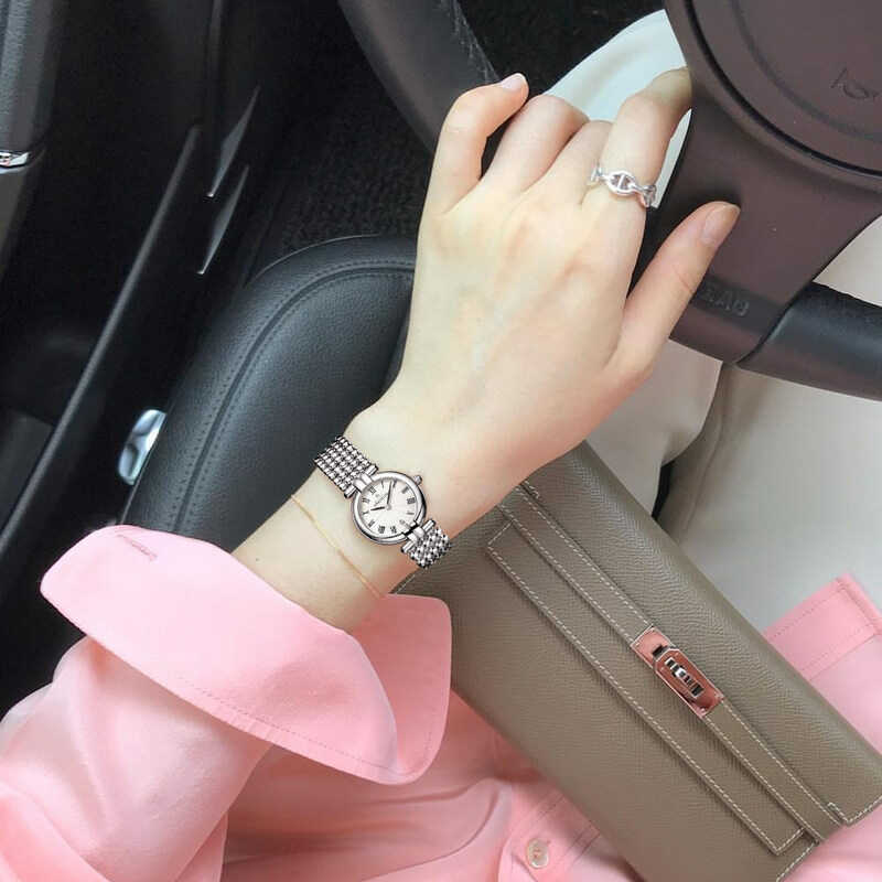 法國Herbelin赫柏林 女士石英珍珠手表滿天星進口名表禮物送女生