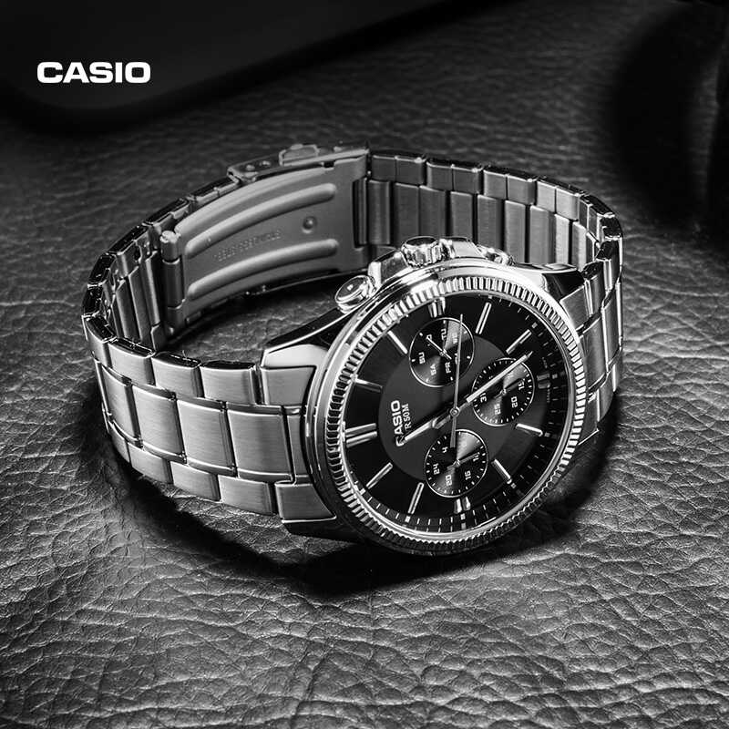 casio旗艦店防水石英指針潮流男商務手表卡西歐官方正品MTP-1375