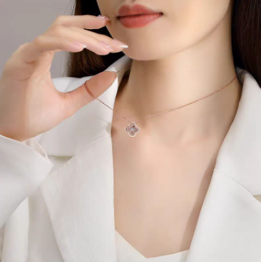 靈動鉆石項鏈輕奢 情人節送女友媽媽生日禮物