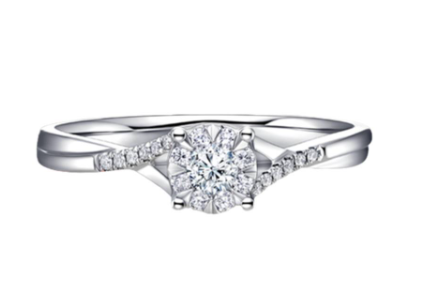 DRBELIEVE光芒簡奢款求婚鉆戒鉆石戒指女WJ0191